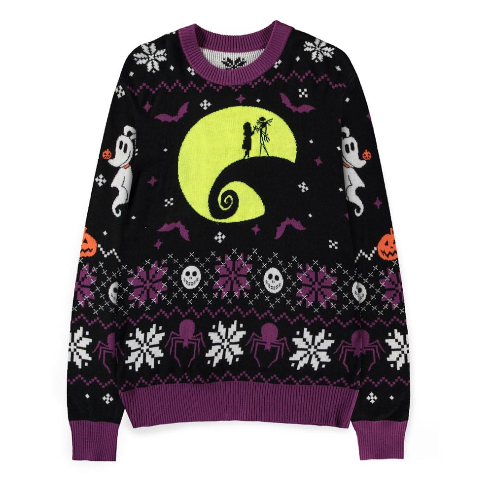 Nightmare Before Christmas Sweater Glow in the Dark (Christmas Jumper) Size XL