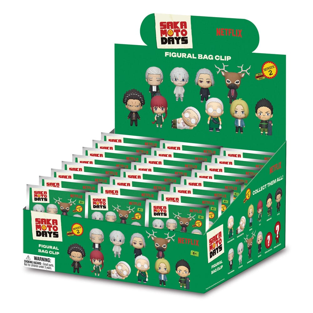 Sakamoto Days 3D Foam Bag Clips Series 2 Display (24)