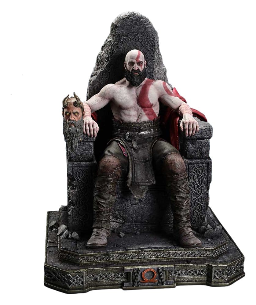Throne Legacy God of War Series Statue 1/3 Ragnarok Master Thyself Kratos  67 cm