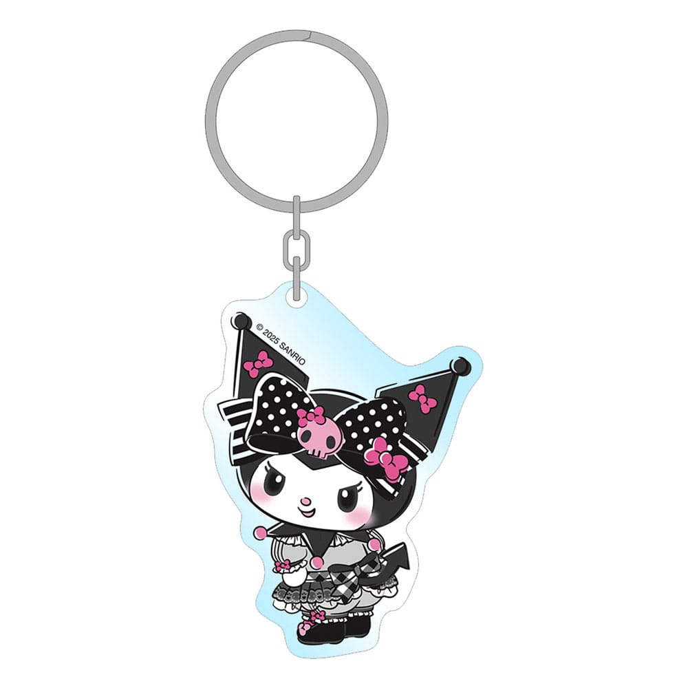 Sanrio Pink Black Party Series Acrylic Keychain Kuromi 7 cm