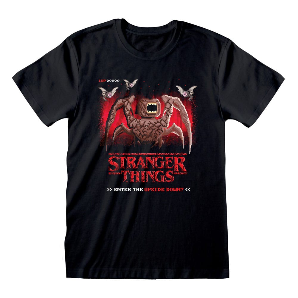 Stranger Things T-Shirt 8 Bit Upside Down