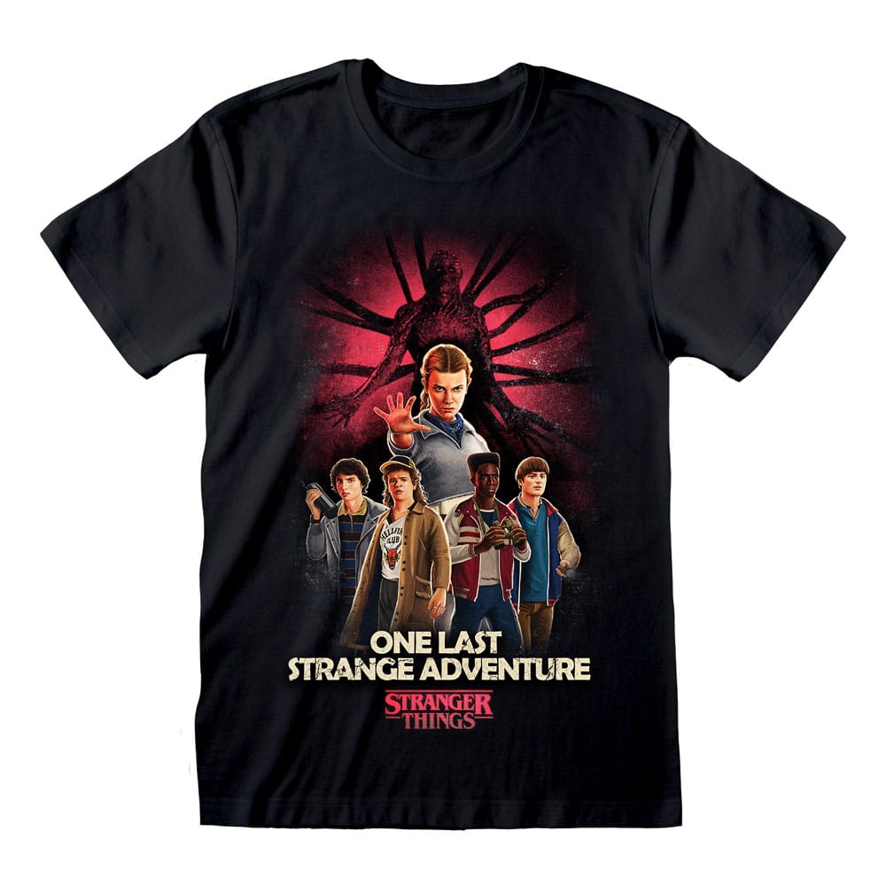 Stranger Things T-Shirt Group Artwork One Last Strange Adventure Colour Size L