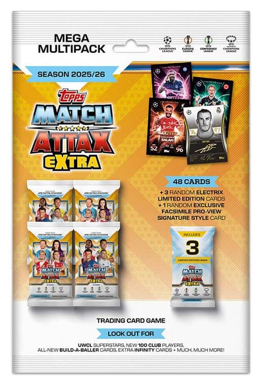 UEFA Champions League Match Attax Extra Trading Cards 2025/26 Mega Multipack