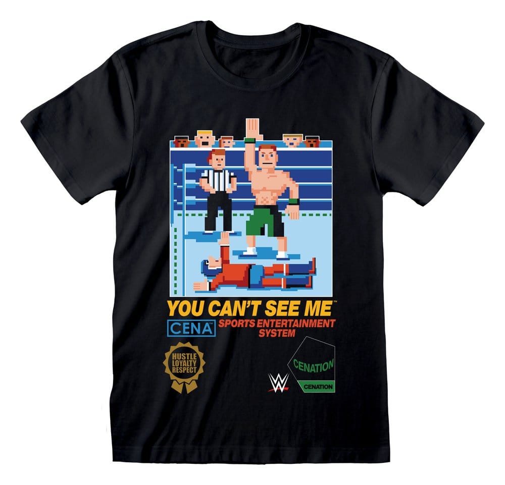 WWE T-Shirt Cena Can't See Me Black Size S