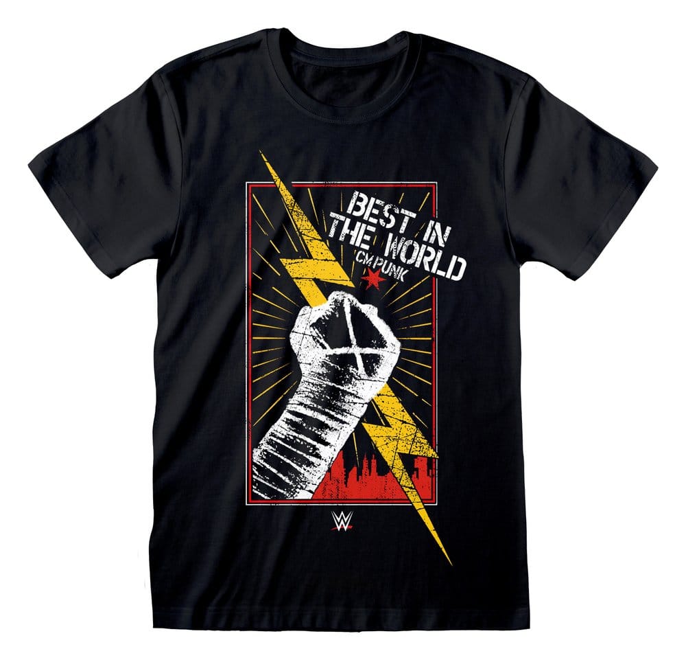 WWE T-Shirt CM Punk Black Size S